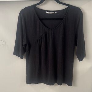 CREAM Grey V-Neck Short Sleeve Top